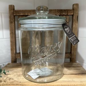 🆕 Mason 64oz Glass Storage Jar / Canister!!